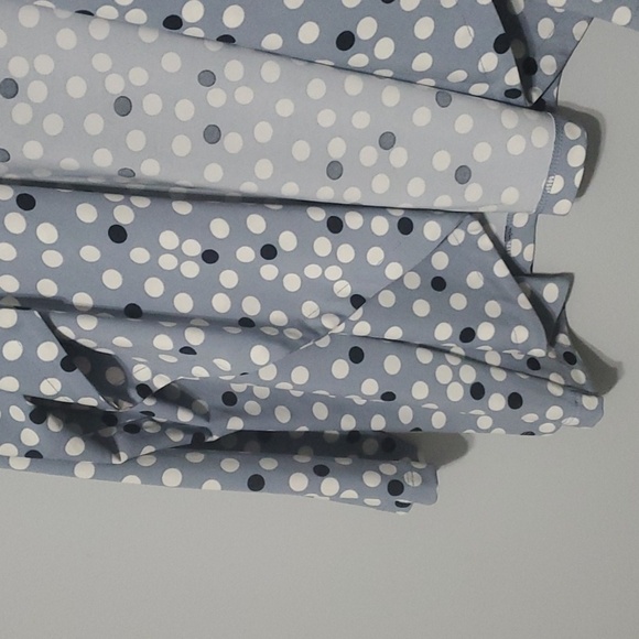 Ellen Tracy Jacket women's size medium Blue White Circles coverup topper‎ - Picture 13 of 15